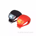 Bike Light silicone colorato set Luce posteriore anteriore